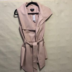 New with tags Bebe faux leather vest trench